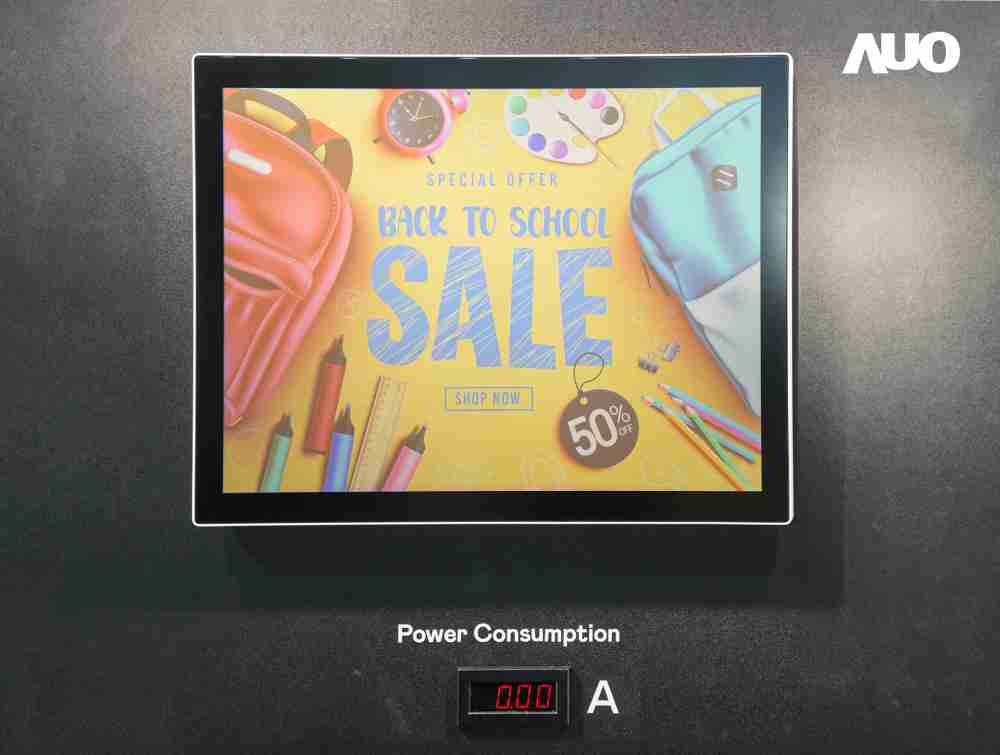 888.BY集团电子游戏展示胆固醇液晶超低耗能户外全彩显示器，，，，ChLC（胆固醇液晶）以双稳态技术使静态显示零功耗，，，具省电、、高彩度、、、、环保的特性，，，，还整合软硬件系统解决方案，，，可透过单一云端平台管理